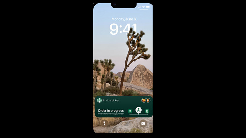 Set time behind wallpaper on iOS 16