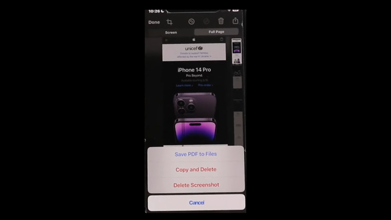 Take full website screenshot on iPhone