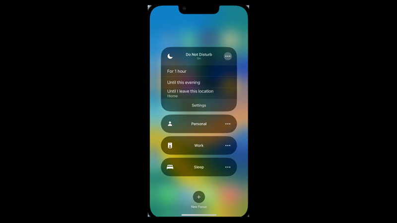 Turn On/Off Focus mode on iPhone