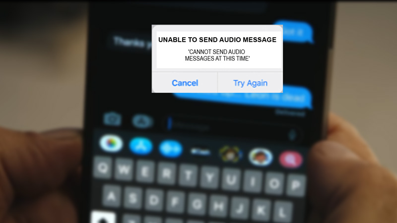 Unable to Send Audio message on iOS 16 iPhone