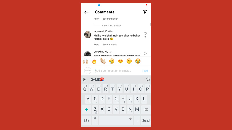 Add Gif on Instagram Comments on Andorid/iOS