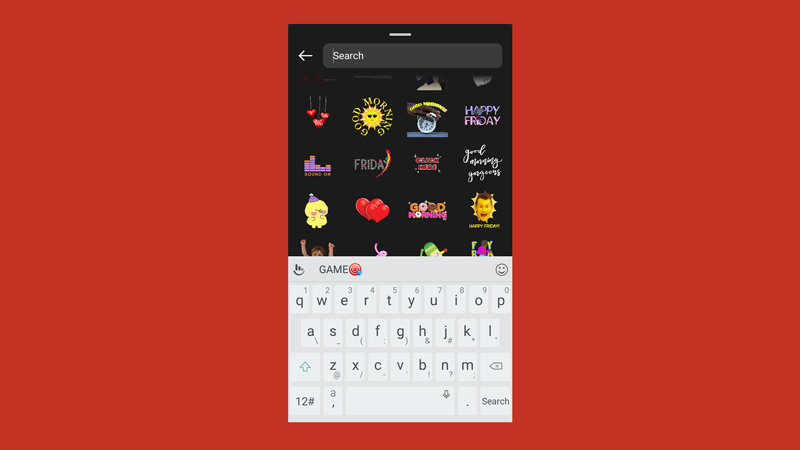 Add GIF on Instagram Story
