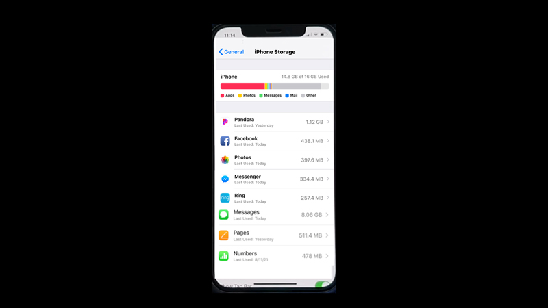 Delete System Storage on iPhone