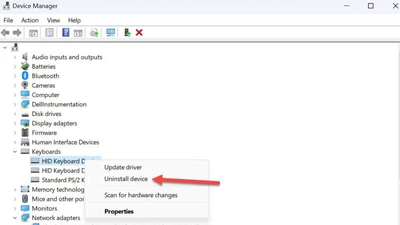 disable laptop keyboard