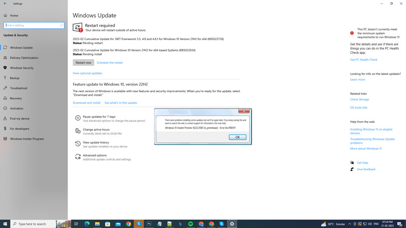 Fix Windows Update error 0xc190011f