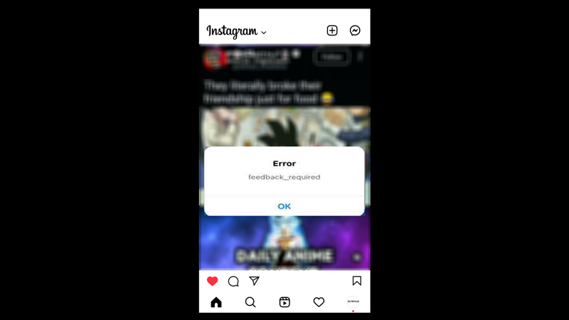 Fix Instagram Feedback required error