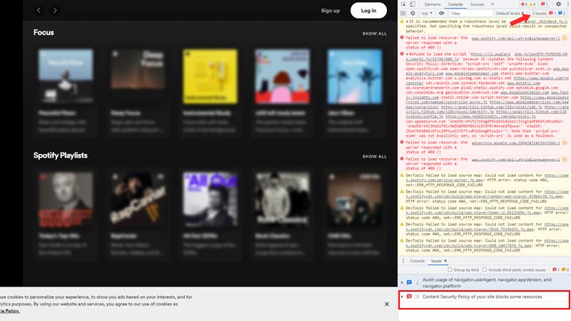 fix 500 internal server error on Spotify