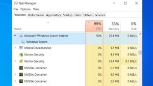 fix microsoft windows search indexer high cpu usage