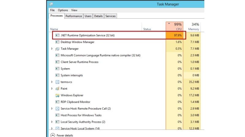 fix net runtime optimization service high cpu usage