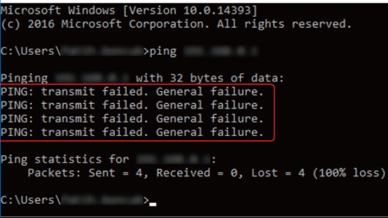 fix ping transmit failed general failure