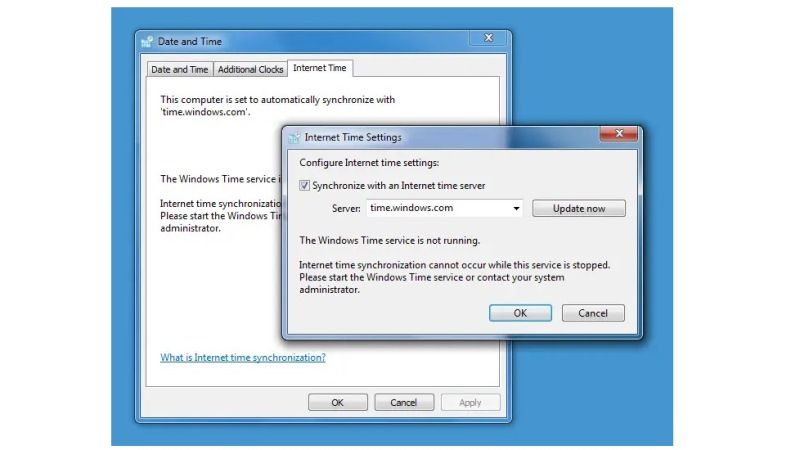 fix windows time service missing