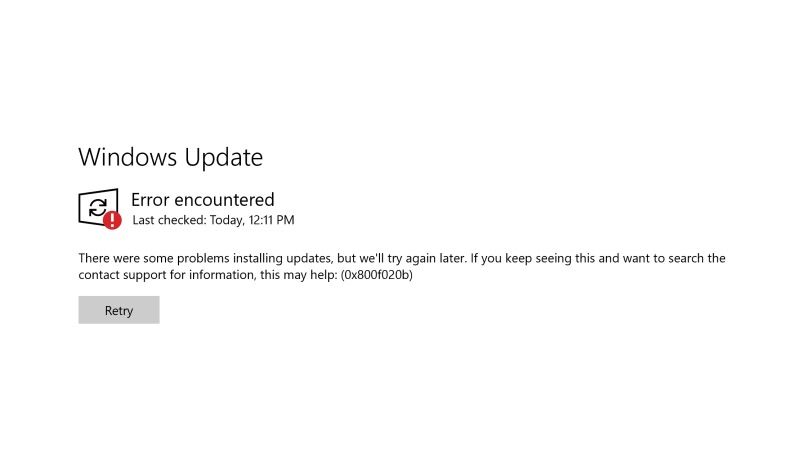 fix windows update error code 0x800f020b