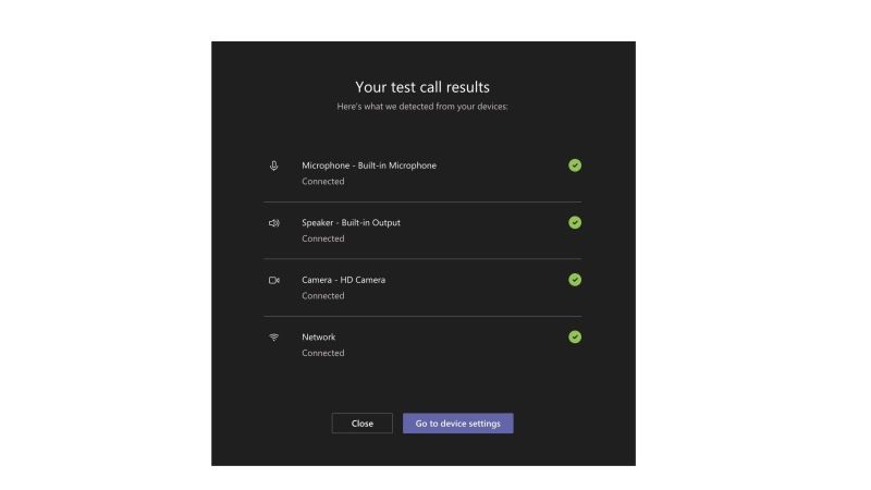 make a test call on microsoft teams