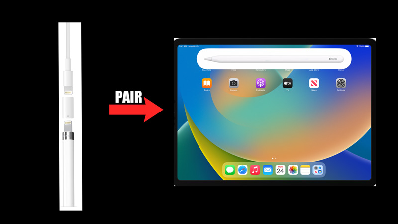 pair Apple Pencil 1st generation to iPad 9th generation