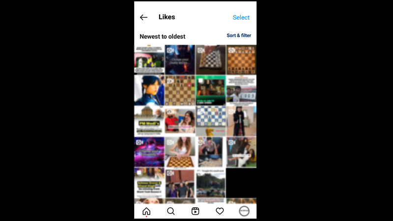 See liked videos on Instagram