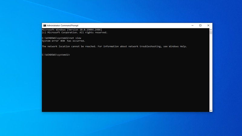 Fix System Error 6118 in CMD