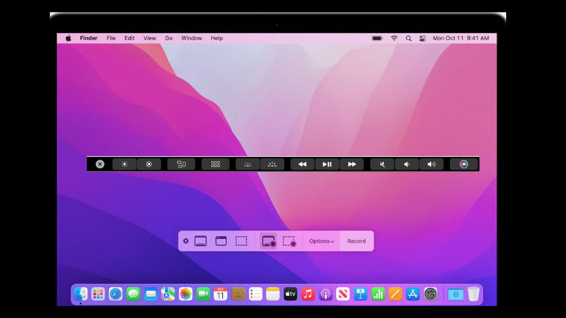 Take Touch Bar screenshot on Mac Ventura