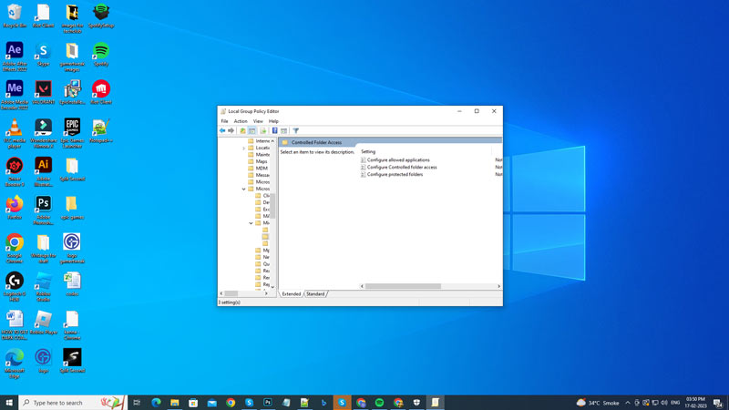 Use Group Policy Editor to enable Controlled Folder Access