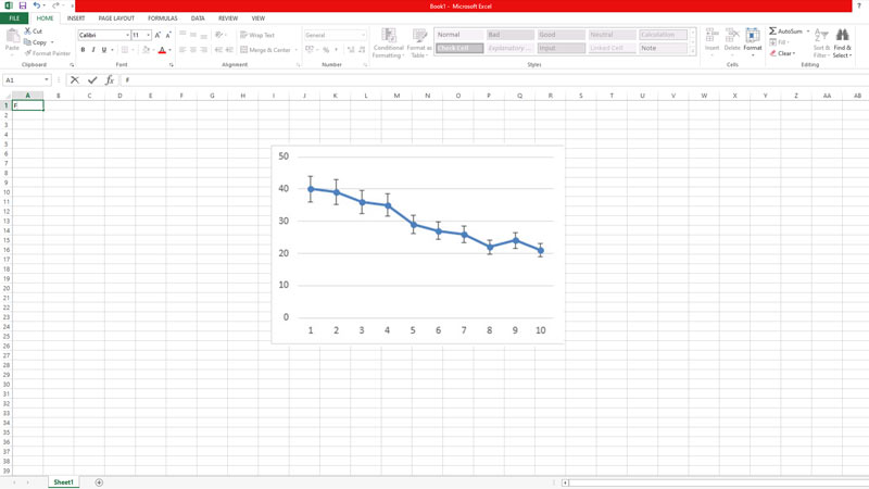 Add Error Bars on Microsoft Excel
