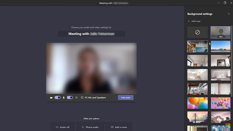 Change Background on Microsoft teams