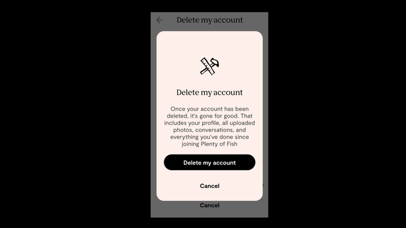 Delete POF account on iPhone