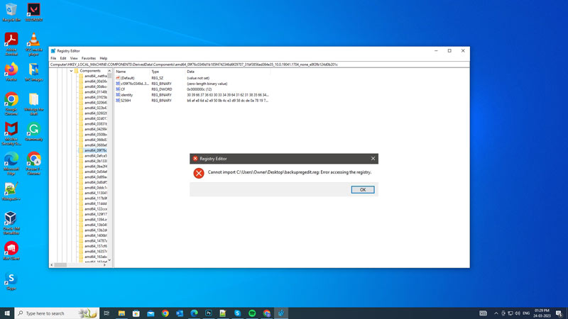 Fix: Windows 10 "Error Accessing the Registry" issue