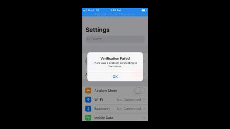 Fix Apple ID Verification failed error