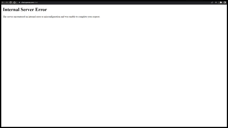 Fix: ChatGPT "Internal Server Error"