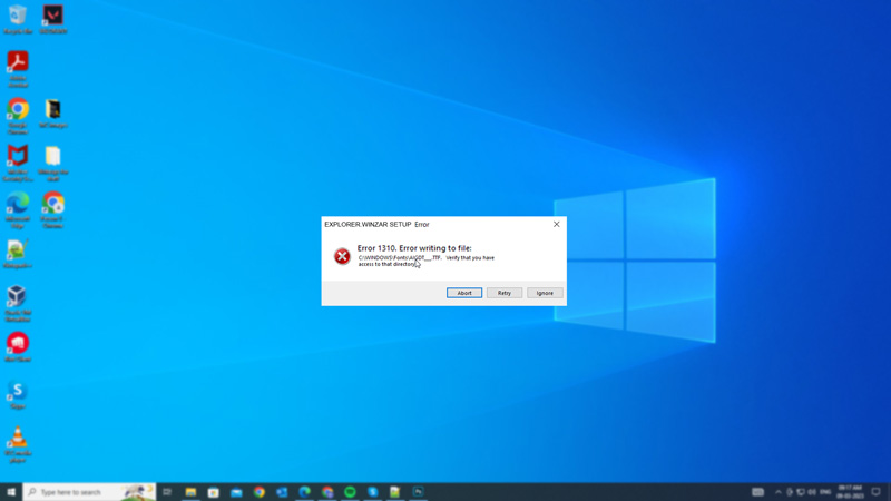 Fix: Windows "Error 1310. Error Writing to File" issue