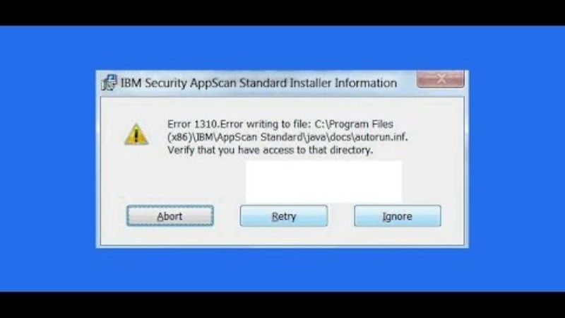 fix error 1310, error writing to file