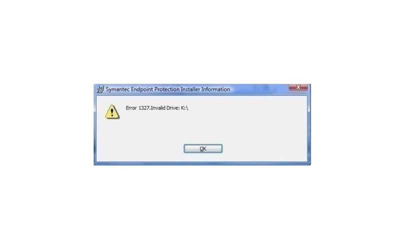 fix error 1327 invalid drive