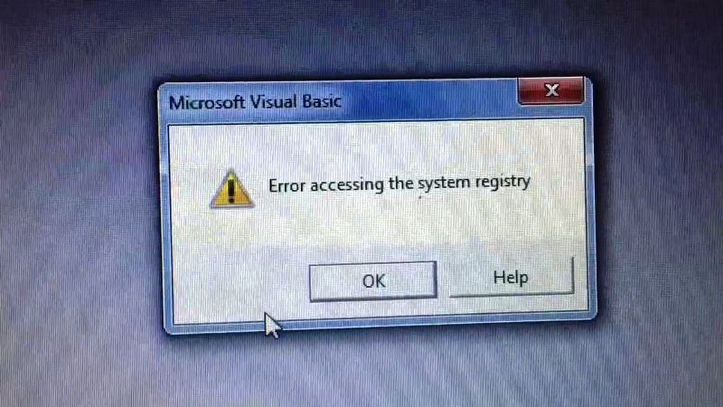 fix error accessing the registry