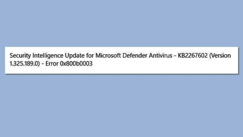fix error code 0x800B0003