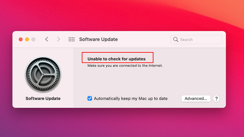 Fix Unable to check for Update error on Mac
