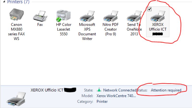 fix printer attention required error