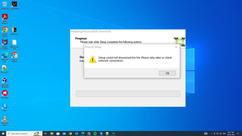 Fix: DirectX "Setup could not download the file" error