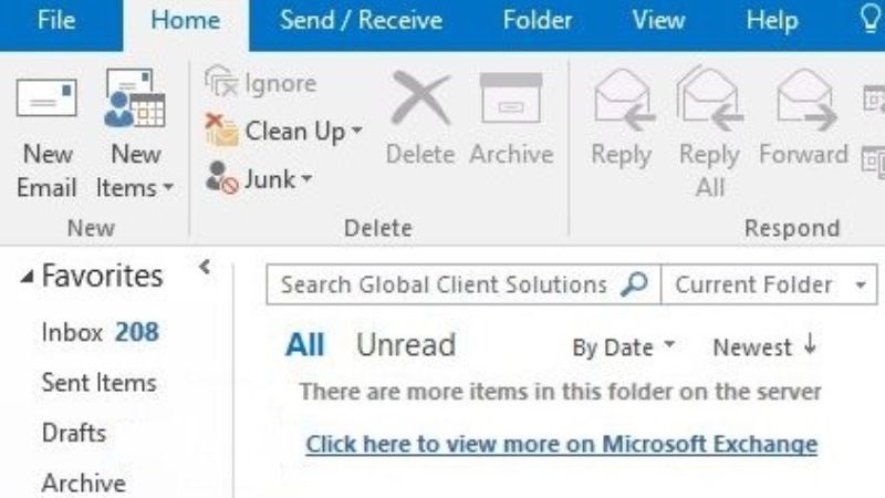 fix there are more items in this folder on the server outlook error
