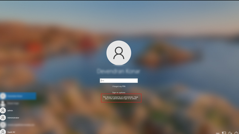 Fix: Windows "This device is locked by the administrator" error