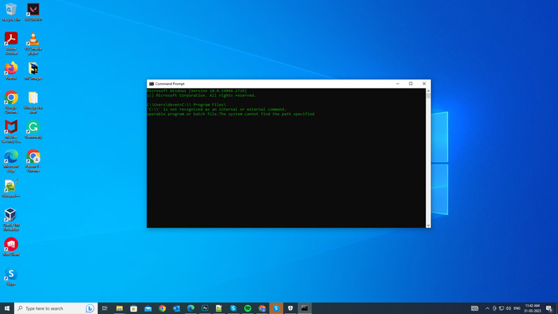 Fix: "the system cannot find the path specified" error on Windows
