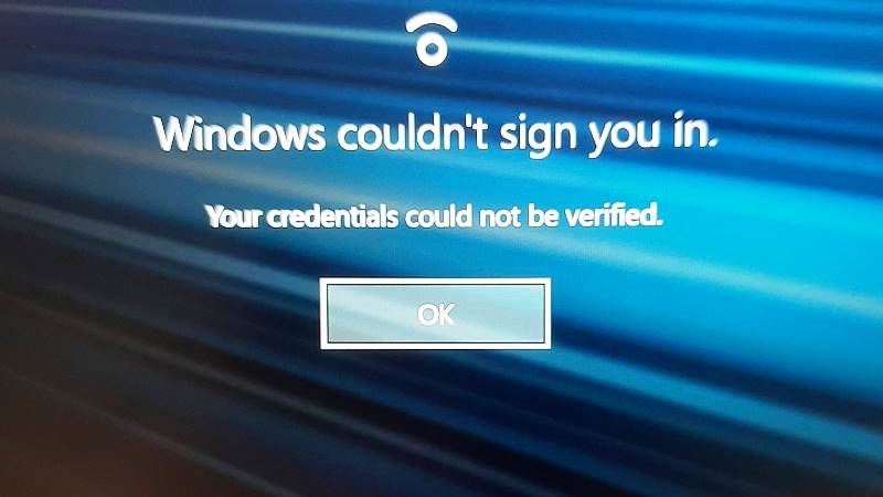 fix your credentials could not be verified error