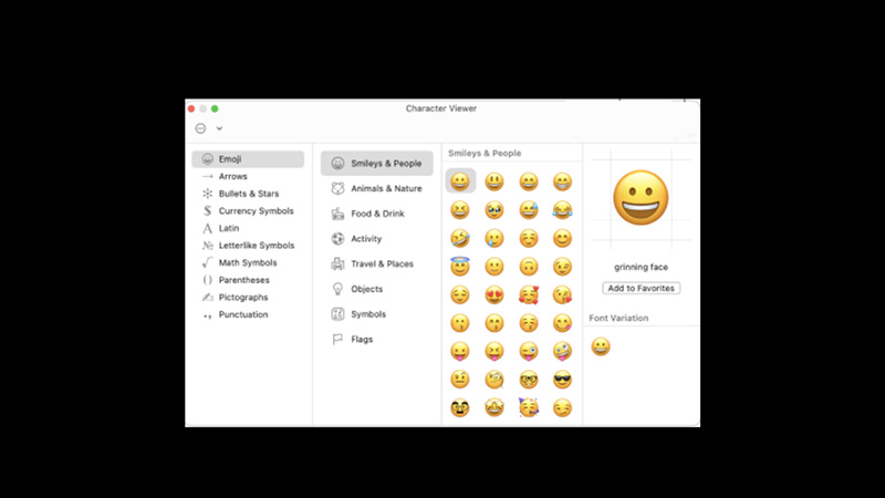 How to get emojis on Mac