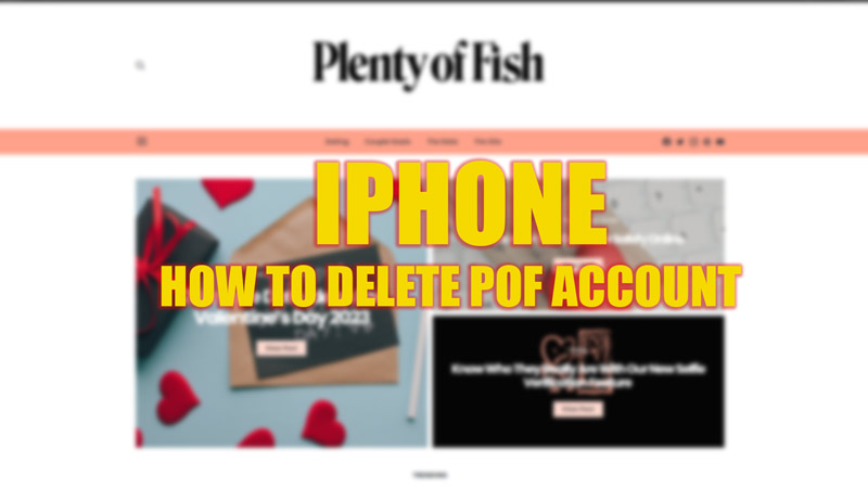 How to Delete POF account on iPhone