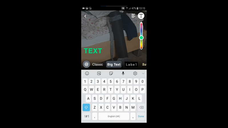 Make Font or Text size smaller on Snapchat