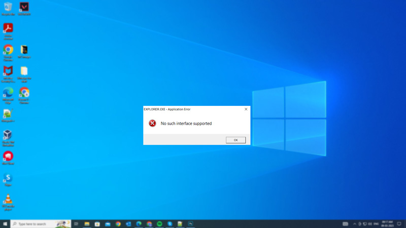 No such interface is supported error on Windows