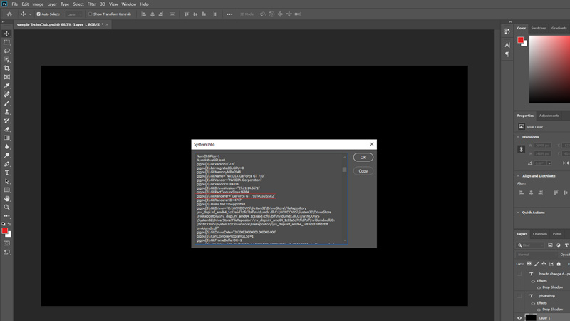Change Default GPU to high-performance GPU for Photoshop