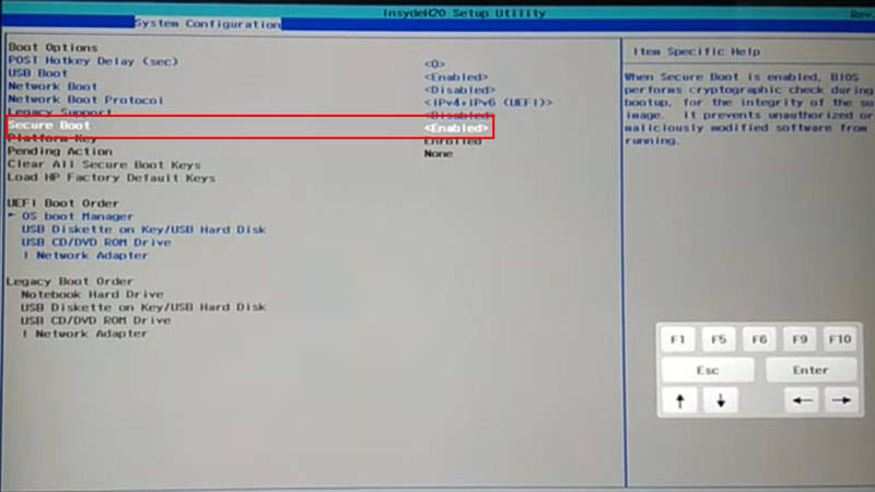 Fix: Secure Boot can be enabled when system in user mode error