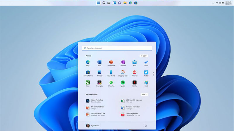 Move Windows 11 taskbar to top