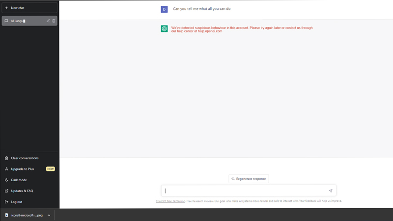 Fix: "We've detected suspicious behavior" error on ChatGPT