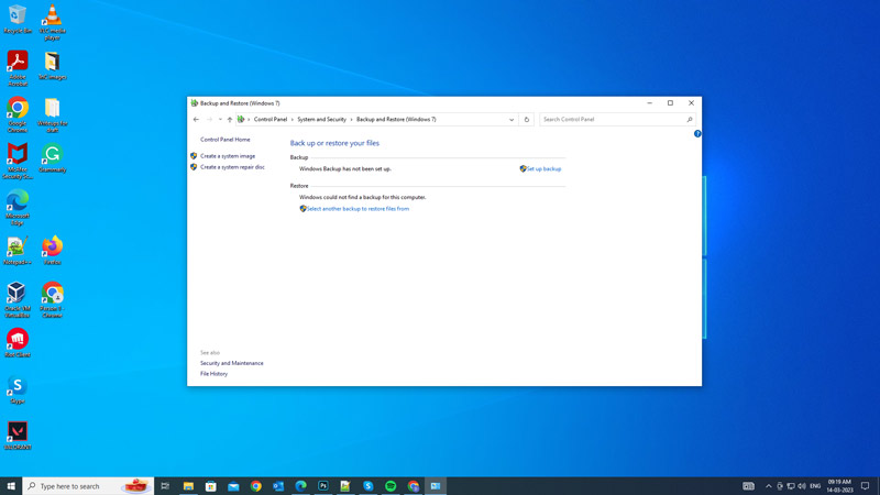 Create System Image backup on Windows 11