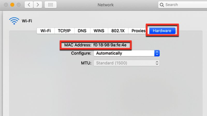 change mac address in macbook